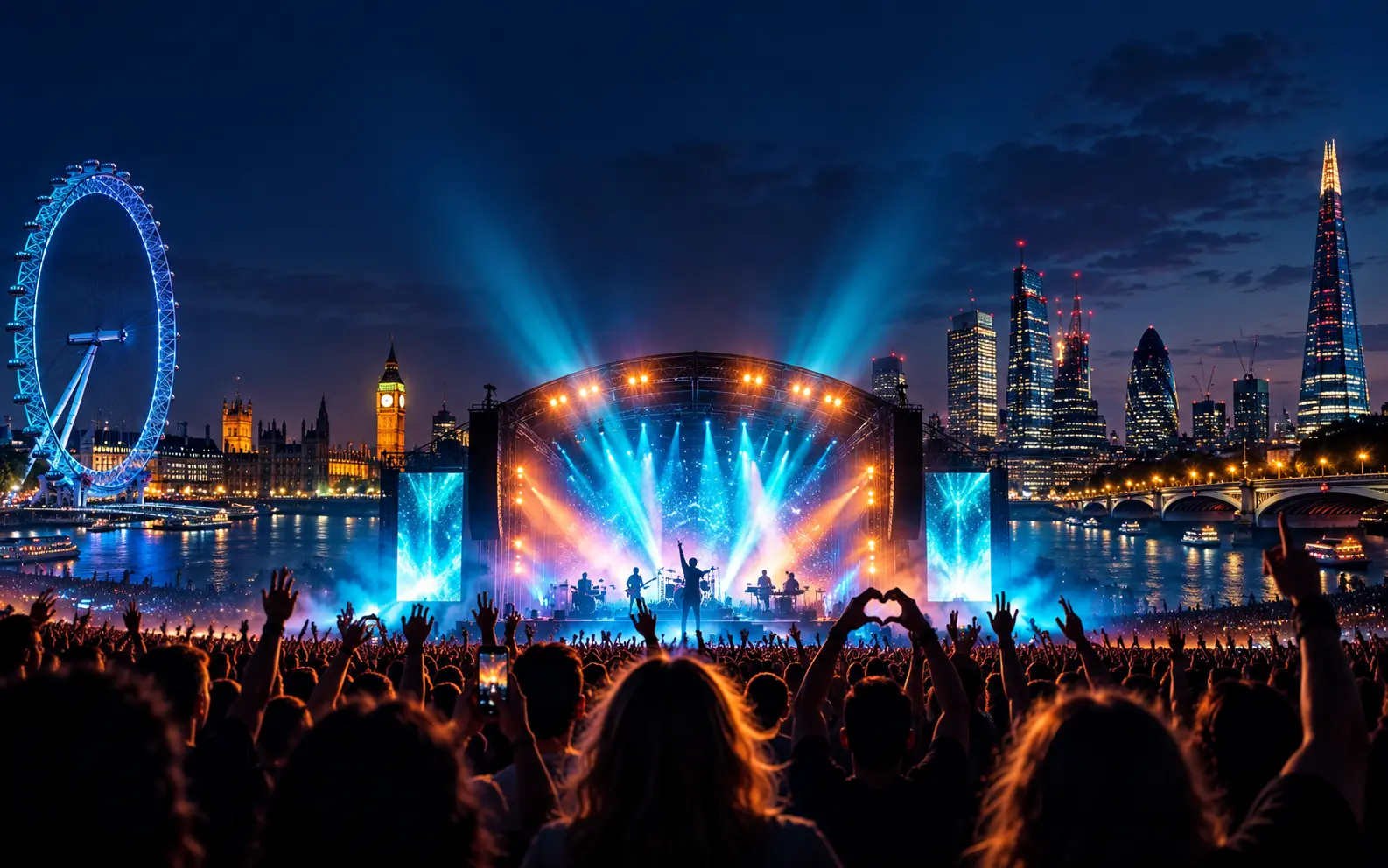 A vivid London concert under arena lights