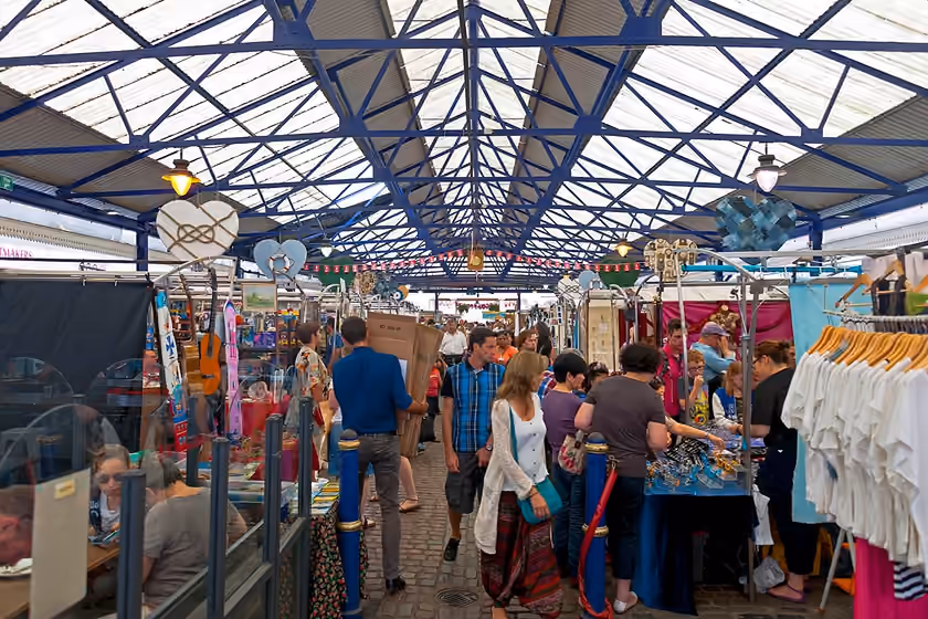 The covered trading area at Greenwich Market