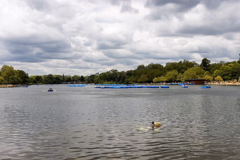 The Serpentine and surrounding greenery in Hyde Park