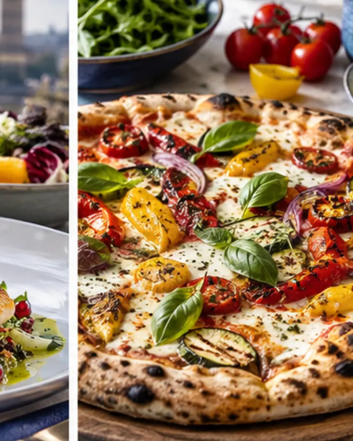 Artisan cheese and vegetable pizza representing Eli’s menu style