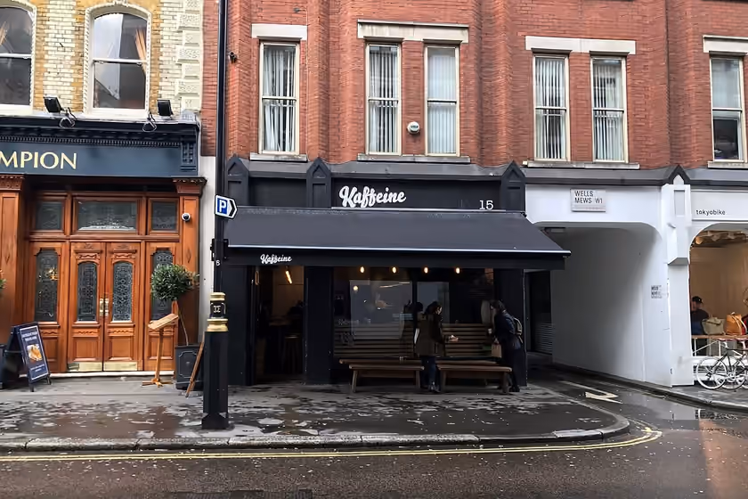 Kaffeine on Great Titchfield Street in Fitzrovia