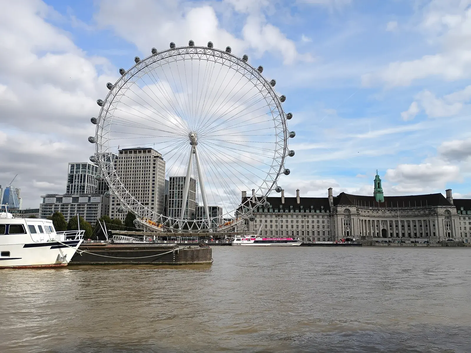 London Eye on the South Bank of the River Thames