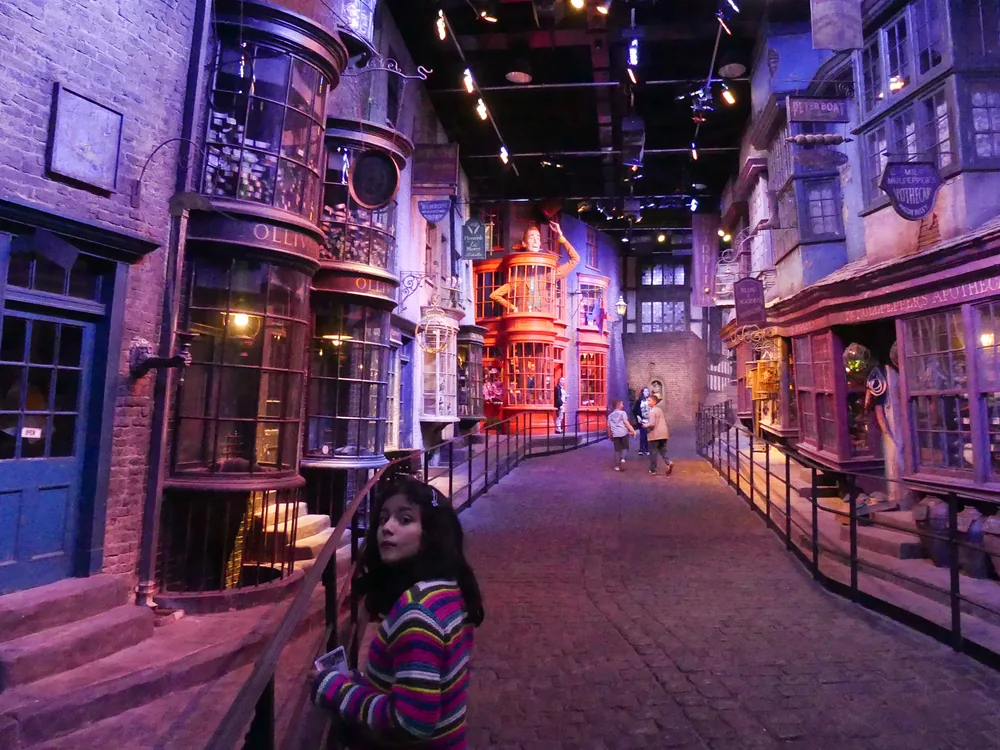 Diagon Alley film set at Warner Bros. Studio Tour London in Leavesden