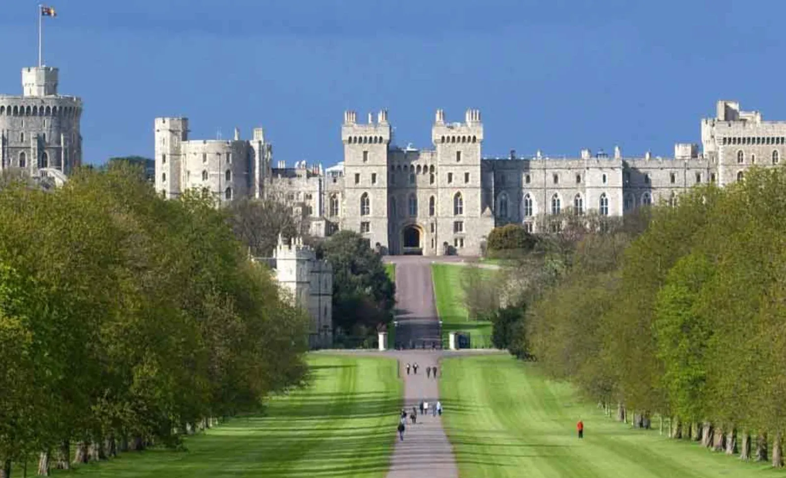 Windsor Castle seen from the park
