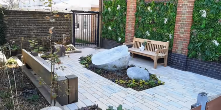Courtyard garden at Brampton Primary School