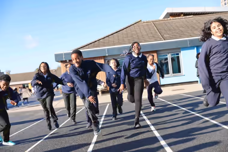 Outdoor activity at Curwen Primary School