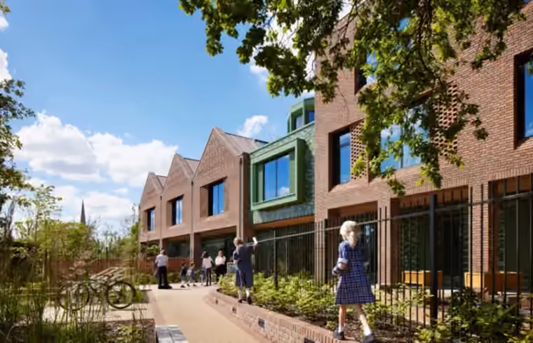 Front garden and building of Notting Hill and Ealing Junior School