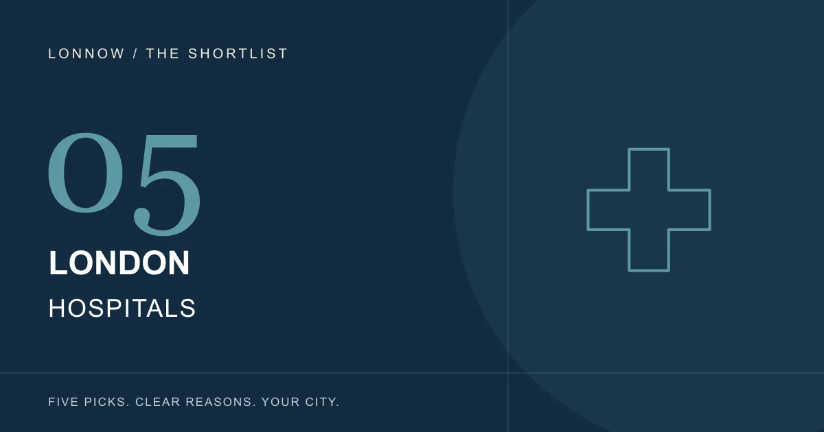 LONNOW Top 5 London hospitals editorial graphic